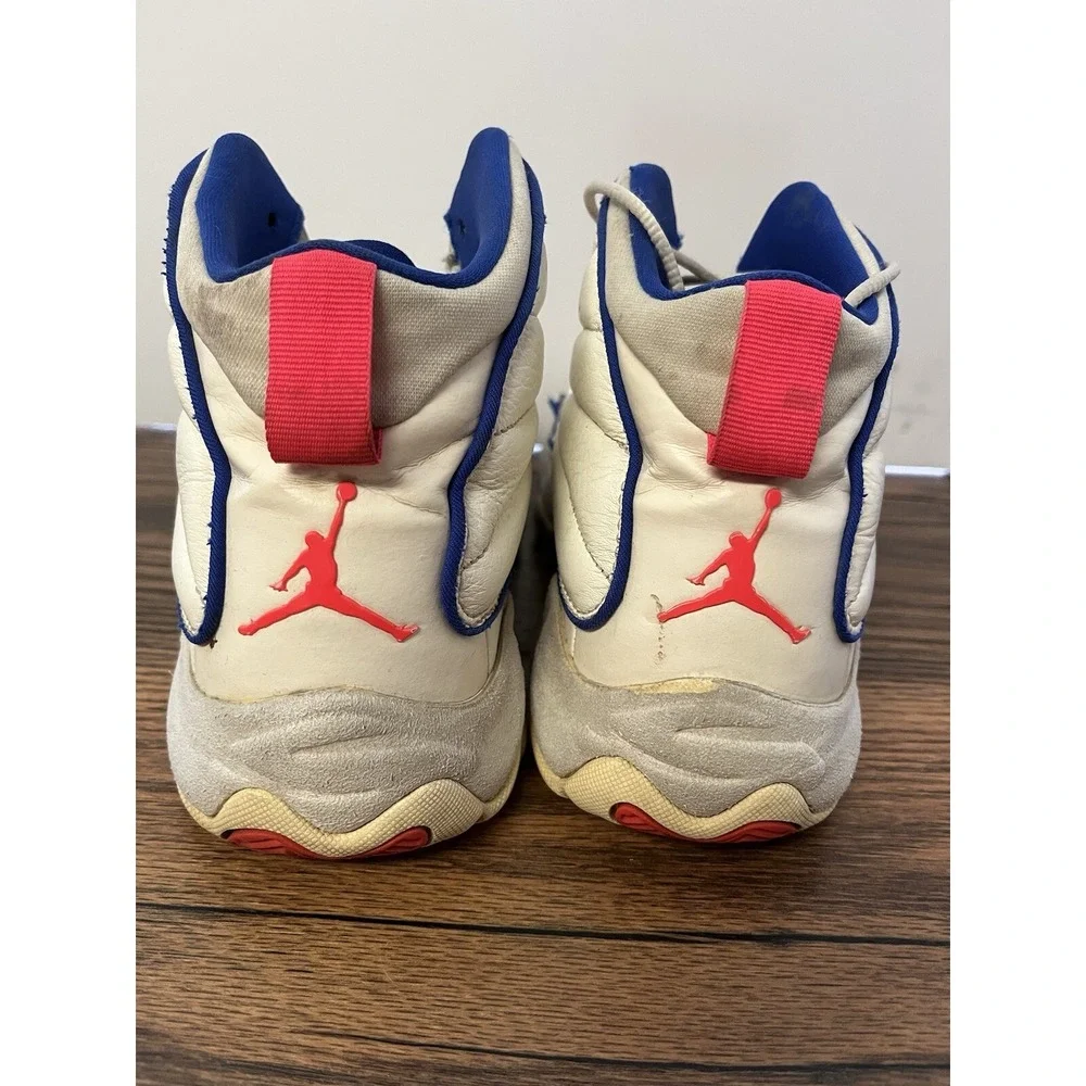 NIKE Jordan‎ Pro Strong Men's Size 8 White Blue Pink Retro Basketball Sneakers
